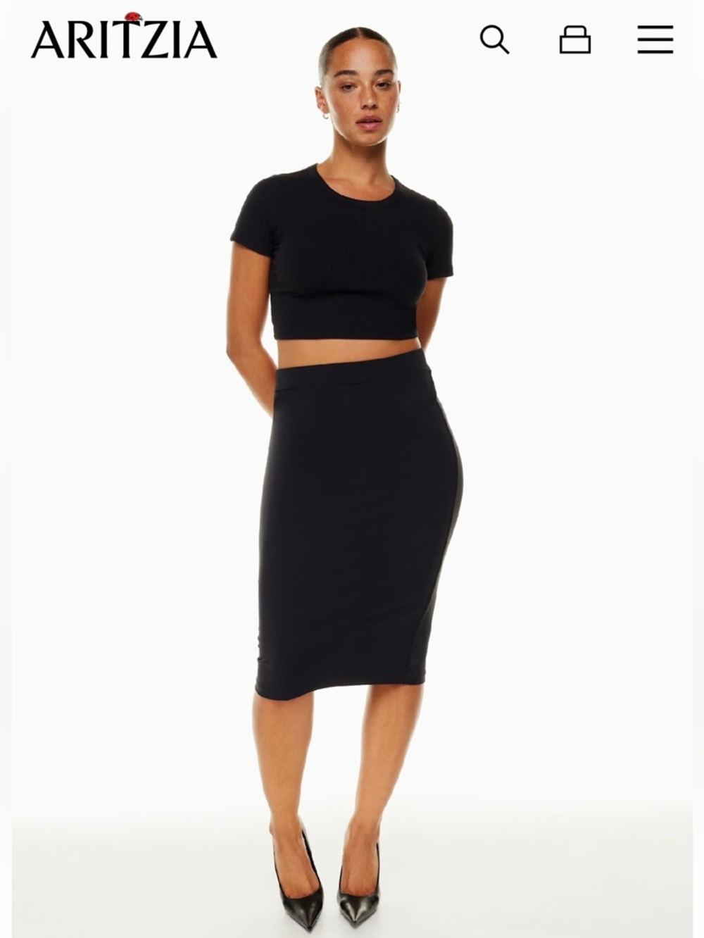 NEW Babaton Black Contour Pencil Skirt Size XXS